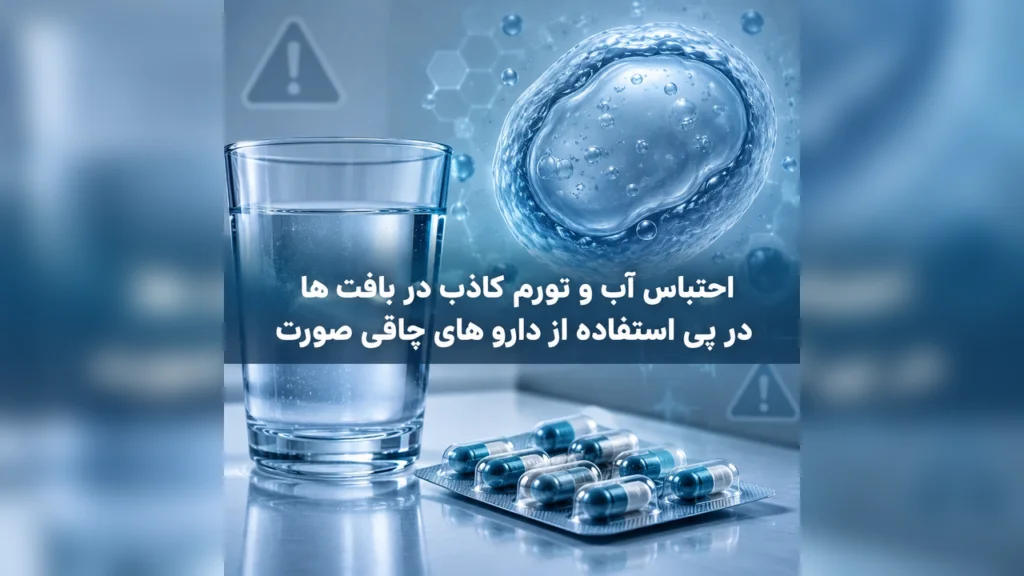 7 ریسک دارو، قرص و کپسول چاقی صورت قاچاقی 4 احتباس آب و تورم کاذب در بافت ها در پی استفاده از دارو های چاقی صورت