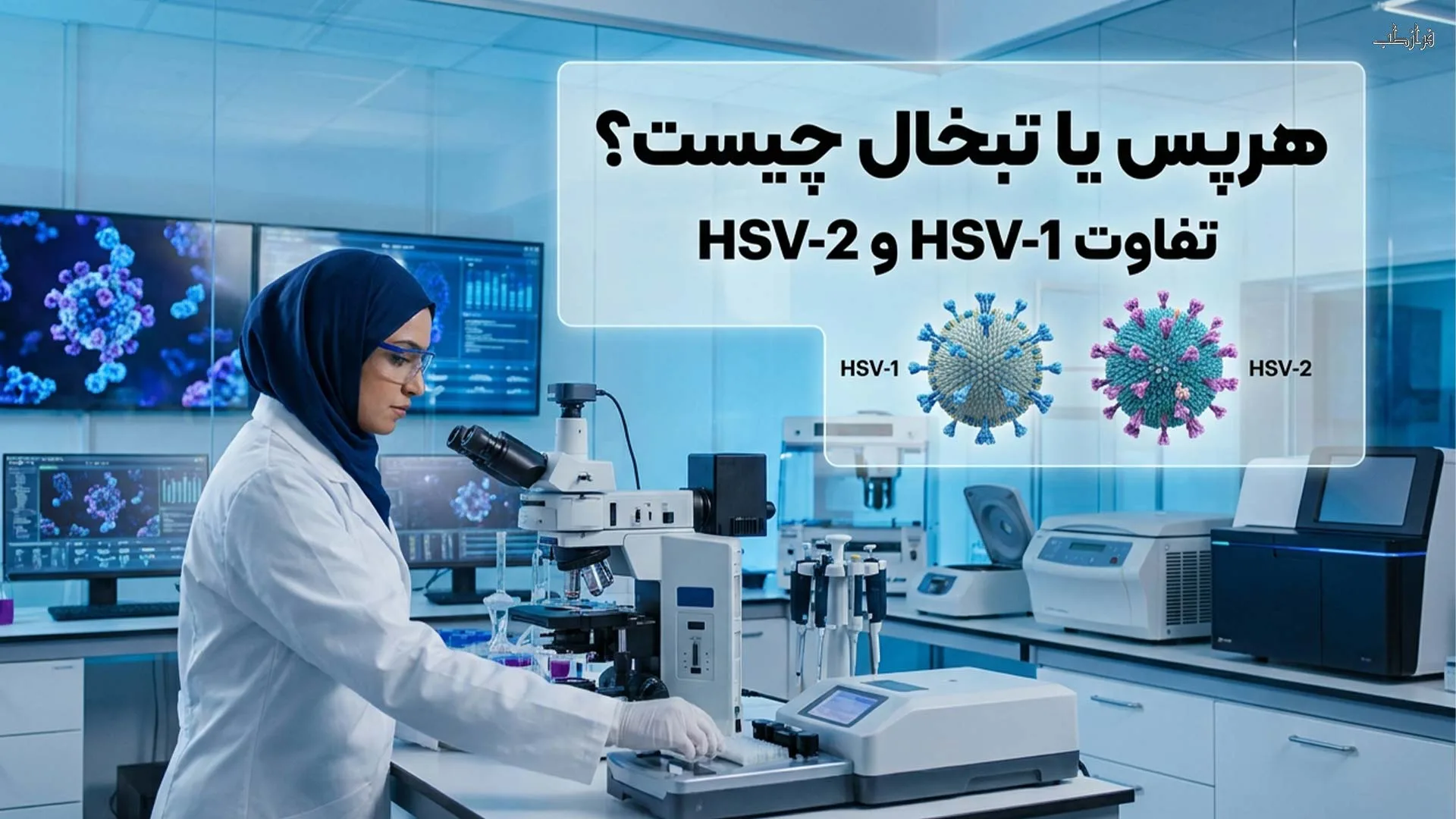 هرپس یا تبخال چیست؟ (تفاوت HSV-1 و HSV-2)